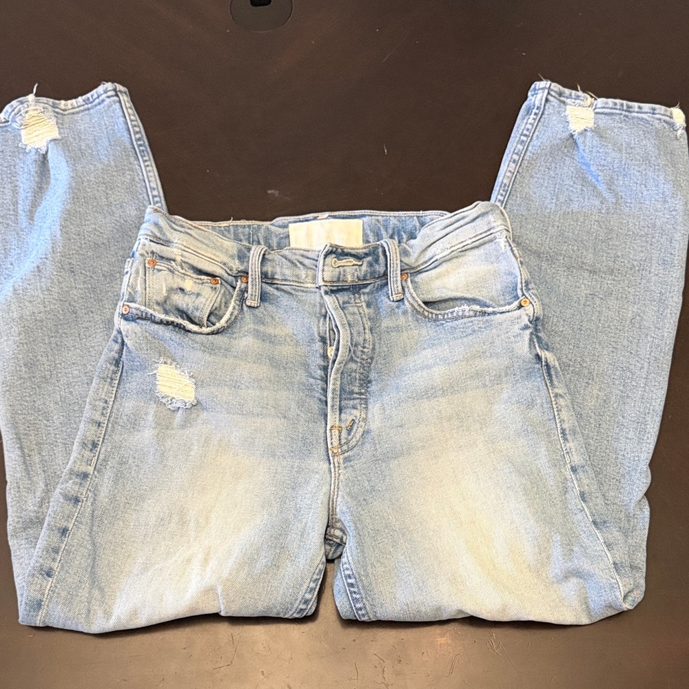 MOTHER Light Blue Straight Leg Jeans